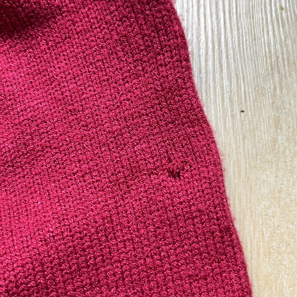 Free People Small World Cable Knit Cranberry
Red Mini Sweater dress LARGE 0968 - Picture 8 of 8